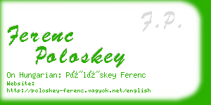 ferenc poloskey business card